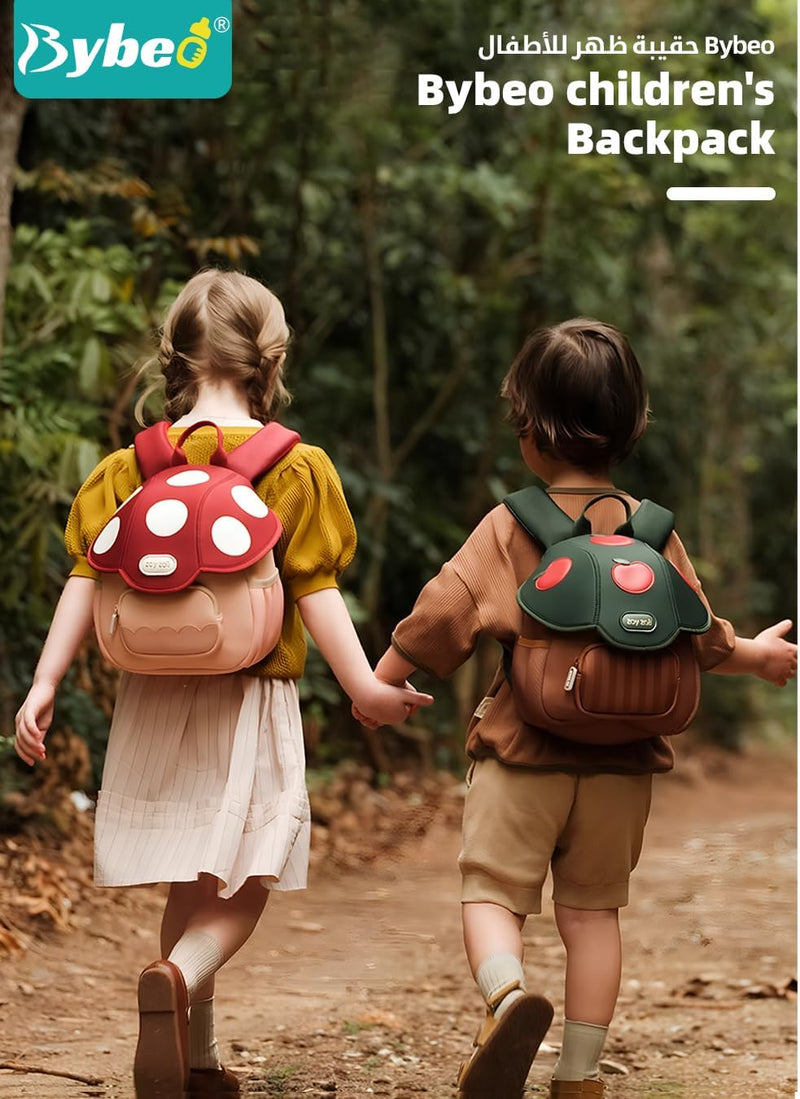 Kids Backpack, Toddler School Bag, Small Kids Daypack, Baby Preschool Bag, Cute Cartoon Travel Bag for Baby Boys and Girls, Perfect for Kindergarten, Travel, School - Red