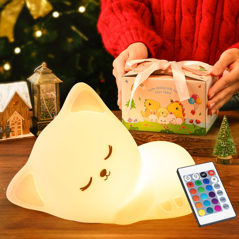 Mubarek ã€Remote + Gifts Packageã€‘ Cat Gifts for Girls,16 Colors Dimmable Teen Girl Gifts Trendy Stuff, TAP for Fun Cute Stuff for Teen Girls
