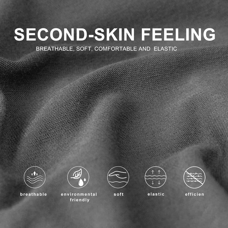 BAMBOO COOL Mens Boxers Short Classic Fit Soft Casual Underwear Loose Comfortable Breathable Boxer Shorts for Men 3 Pack