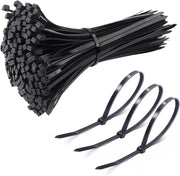 MOMENT Self Locking Cable Ties 300 x 4.8 mm 12" inch 100 Pieces, Black Heat Resistant Cable Zip Ties Self-Locking Cable Organizer Anti - Slip Wire Organizer For Indoor & Outdoor Use - 12 in, 100 piece