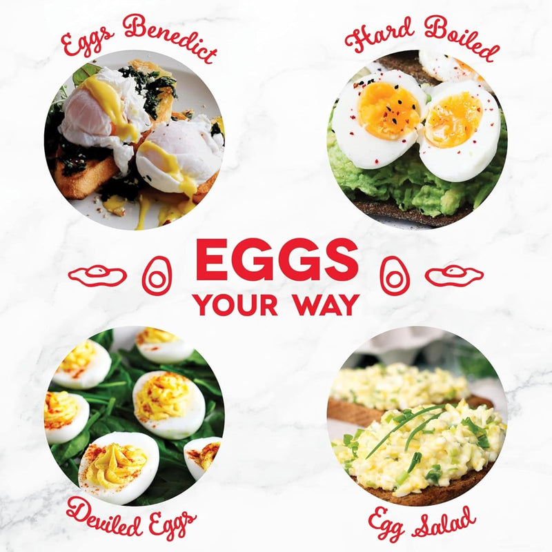 Dash Rapid Egg Cooker: 6 Egg Capacity Electric Egg Cooker for Hard Boiled Eggs, Poached Eggs, Scrambled Eggs, or Omelets with Auto Shut Off Feature, Black, 2 years warranty