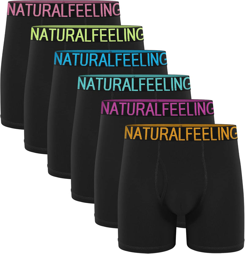 Natural Feelings Mens Boxer Shorts Soft Cotton Men Pack Breathable Mens Underwear Boxer Briefs
