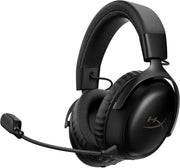HyperX Cloud III S Wireless Gaming Headset for Multi-Platform, 2.4GHz, Bluetooth, Battery Life up to 120 Hours 2.4GHz / 200 Hours Bluetooth, 53mm Angled Drivers, 10mm Detachable Mic, Black