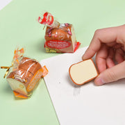 Bread Shaped Erasers for Kids, 16Pcs Mini Novelty Toast Bread Erasers Cute Fun Food Pencil Erasers, Bread Eraser Cartoon Cute Pencil Eraser