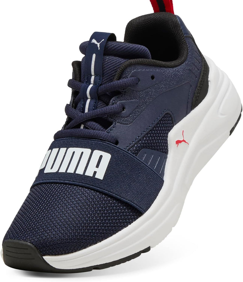 Kids Softride Wired 2 Jr, Low Boot,PUMA Navy-PUMA Black-PUMA White-PUMA Red, 38 EU