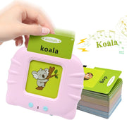 Cavebit Audible Talking Flash Cards for Toddlers 2-4 Years, 112 Cards 224 Words Educational Toys for 2 3 4 5 6 Year Old Boys Girls, Sight Words Kindergarten (Pink)