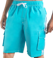 mens Pismo Swim Trunks (Regular & Extended Sizes) Swim Trunks - Aqua