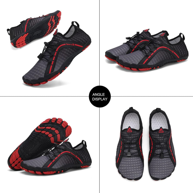 TcIFE Water Shoes for Men Women, Beach Shoes Summer Outdoor Footwear, Barefoot Socks, Quick Dry, for Beach, Swim, Pool, Surf, Boat, with Drain Holes