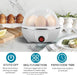 Electric Egg Cooker, 350W, 7-Egg Capacity, Double Layer Steamer with Auto Shut-off, White