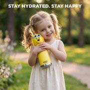 Kids Water Bottle 460ml Insulated Stainless Steel - AMICA STUDIO (Dexter Dog)