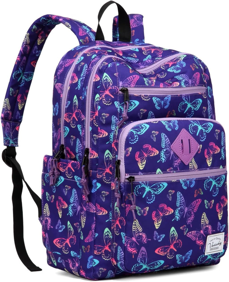 VASCHY School Backpack for Women, Unisex Large Bookbag Schoolbag Casual Daypack for High School/College/Teens/Travel/Work