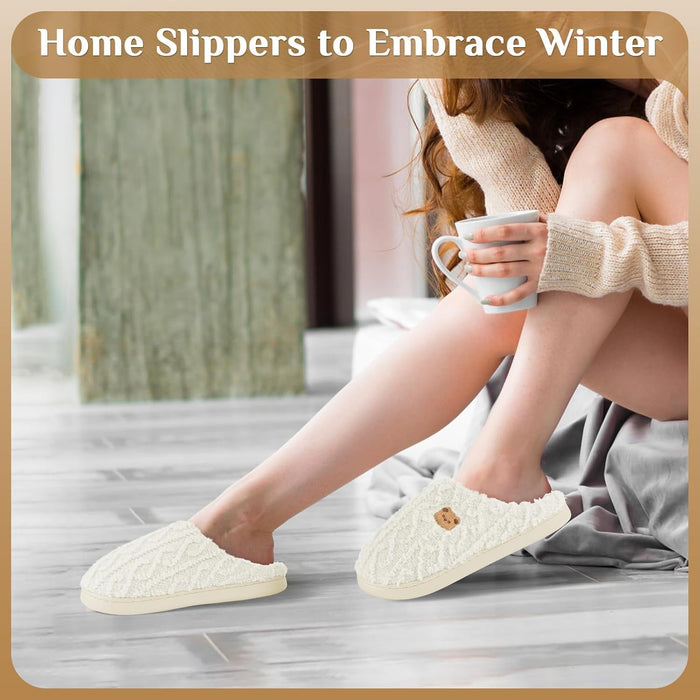 Anti-Skid Cozy Plush for Indoor Outdoor Slippers