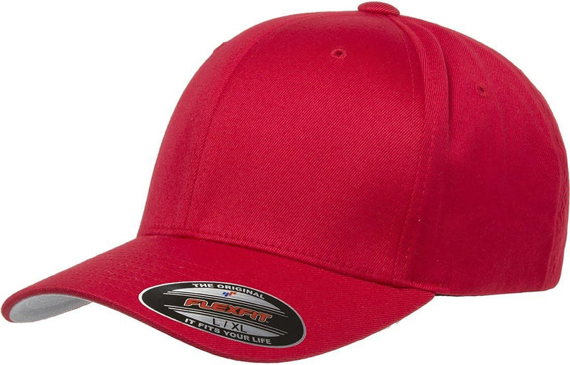 mens Flexfit Men's Athletic Baseball Fitted Cap - Red