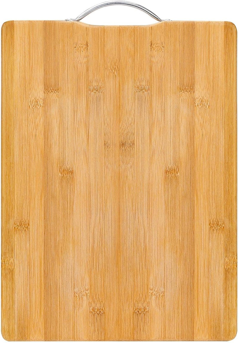 MOMENT Bamboo Cutting Boards for Kitchen, Extra Large Wood Cutting Board with Deep Juice Groove and Handle Heavy Duty Chopping board, 36 x 26cm - 40L x 30W cm