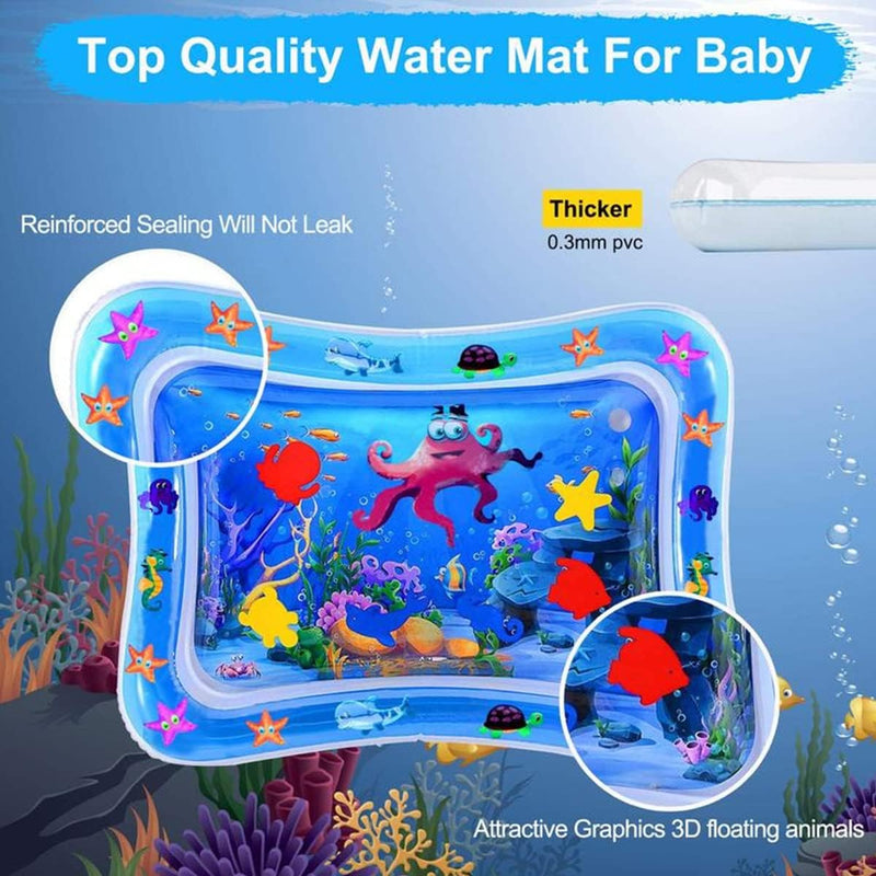 Tummy Time Water Mat Octopus Inflatable Baby Water Play Mat Sensory Toys Early Developmental Baby Toys for Newborn Girl & Boy