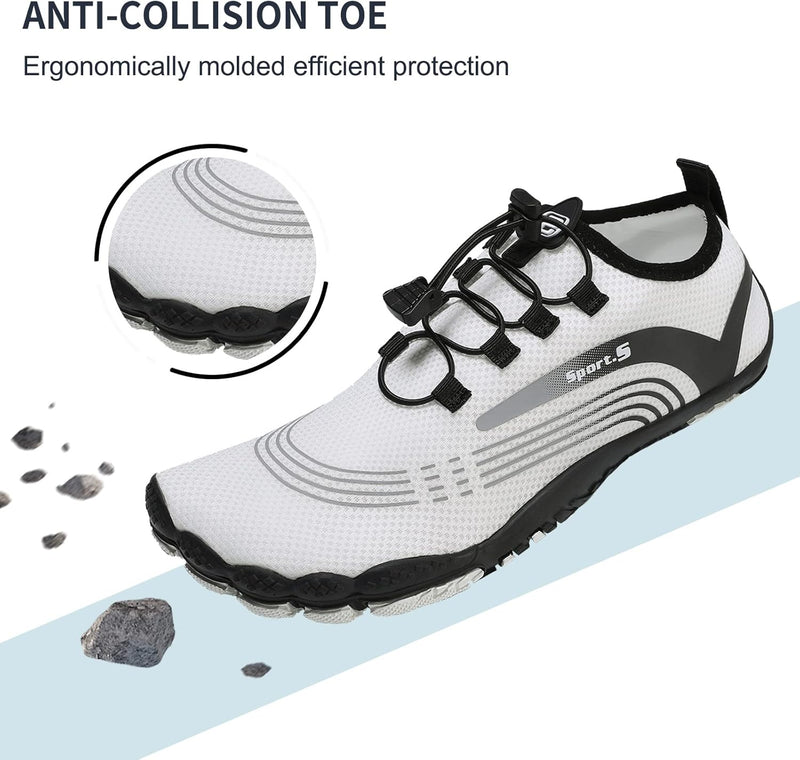 OUSIMEN Water Shoes Womens Mens Quick-Dry Non-Slip Soft Barefoot Swimming Shoes for Pool Beach Aqua Sports Outdoor Surf Water Park Yoga Shoes