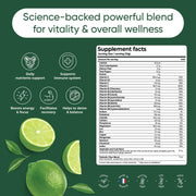 Daily Greens Drink Mix (New Recipe) I 40 Advanced Greens, Superfoods and Electrolytes, Vegan & Gluten Free, No Added Sugar, Advanced Natural Formula, Lemon flavor (Pack of 15)