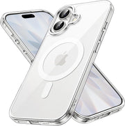 JETech Magnetic Case for iPhone 17 6.3-Inch Compatible with MagSafe, Shockproof Phone Bumper Cover, Anti-Scratch Clear Back (Clear) - Clear