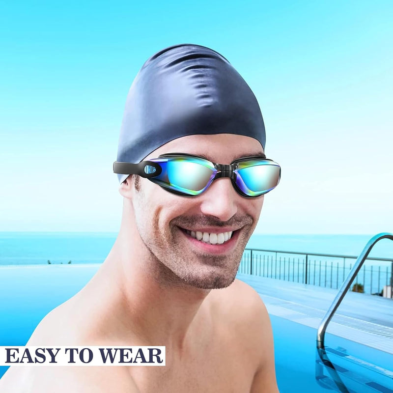Sulfar Swim Goggles, Swimming Goggles No Leaking Adult Men Women Youth, Aqua