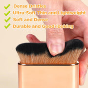 PINKE Self Tanner Brush, Kabuki Brushes for Body and Leg, Makeup Brush for Foundation and Cream, Bronzer Blend Brush, Self Tanner Mitt Lotion Applicator for Smooth and Even Coverage