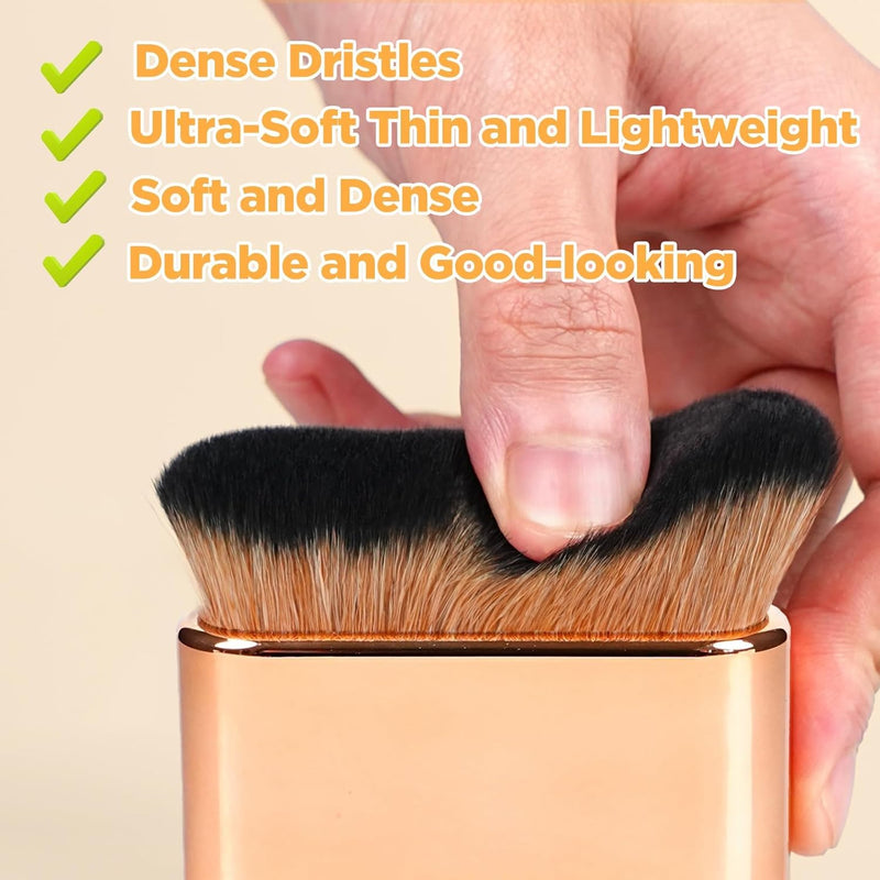 PINKE Self Tanner Brush, Kabuki Brushes for Body and Leg, Makeup Brush for Foundation and Cream, Bronzer Blend Brush, Self Tanner Mitt Lotion Applicator for Smooth and Even Coverage