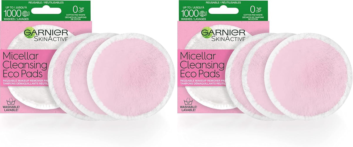Garnier SkinActive Micellar Cleansing Eco Pads, Reusable, 3 Ultra-soft Microfiber Pads, 1 Count (Packaging May Vary) – image 2