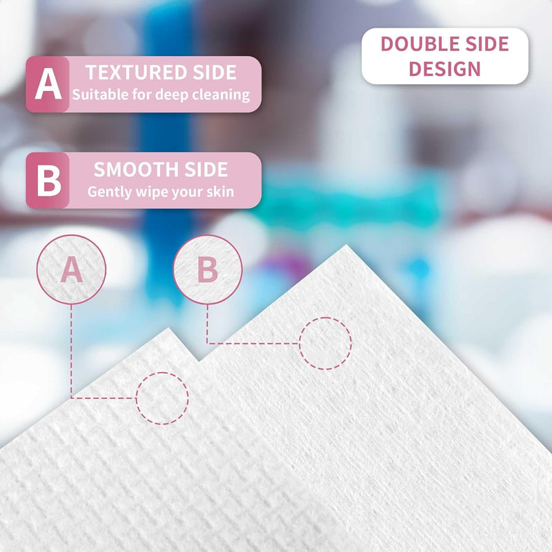 LAVDIK Refills Disposable Face Towel, Dry Wipes, Extra Thick Soft Clean Facial Towels for Sensitive Skin, Travel, Makeup Removing, CleansingNursing