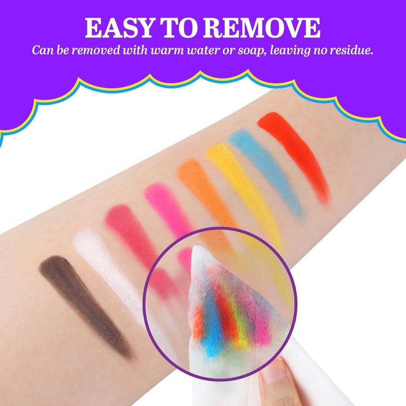 Face Painting Kit for Kids, Non-Toxic, Washable, Hypoallergenic Makeup Kit with 15 Colors for Halloween, Parties & Celebrations