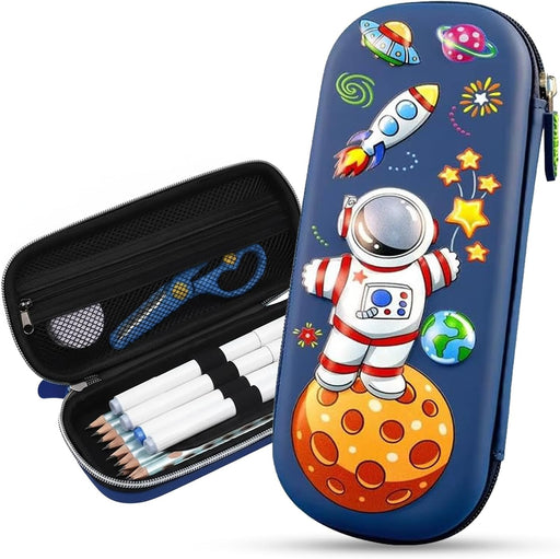 Pencil Case Organizer, Large Capacity Pencil Pouch, 3D EVA Pencil Bag, Cute Pencil Pen Box for Girls and Boys, Teens, and Students (Astronaut)