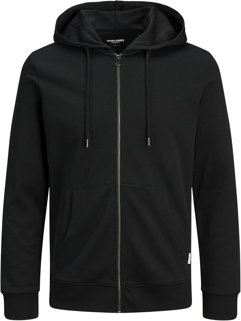 mens Zip Hooded Sweatshirt (pack of 1) - Black