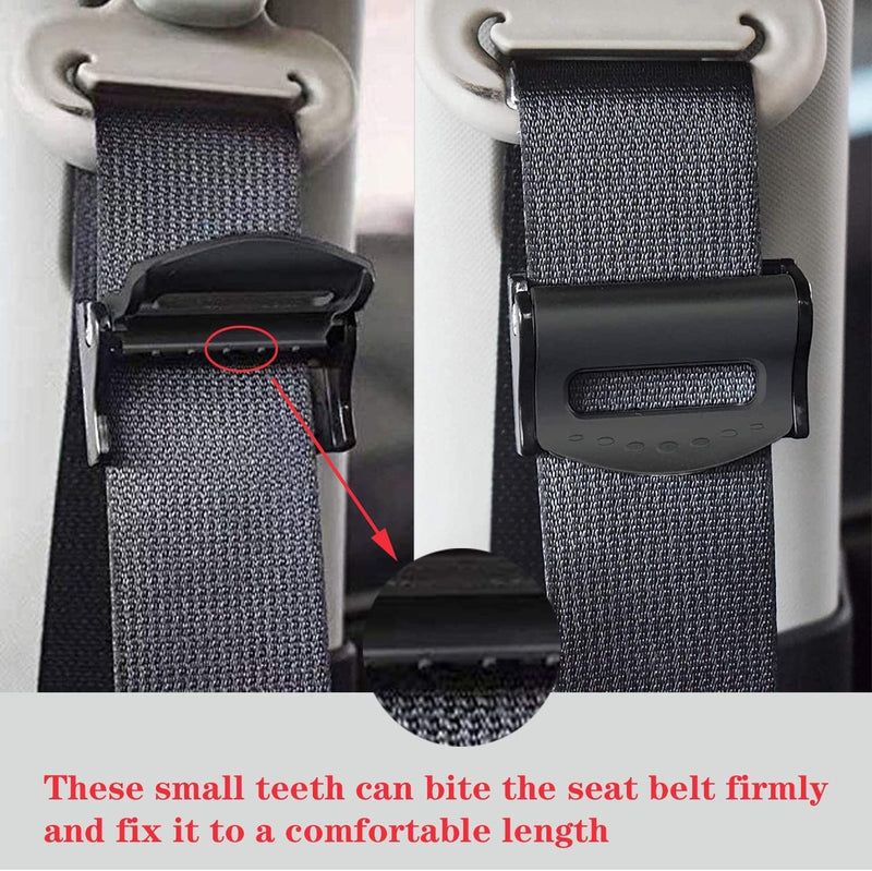 Lonimia Car Seat Safety Belt Clip, 4 Pack Seatbelt Adjuster for Adults, Auto Comfort Shoulder Neck Protector Strap Positioner Locking Clip, Car Interior Accessories Universal for Most Vehicles