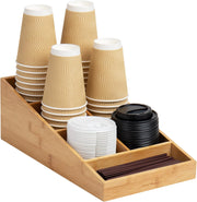 Mind Reader Coffee 7 Compartment Organizer, Black - Brown