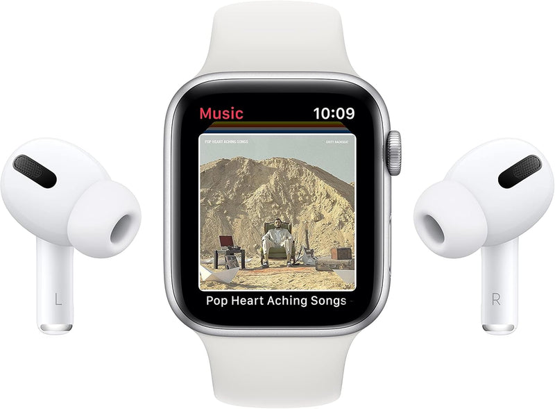 Apple Watch Series 6 (GPS + Cellular, 40mm) - Gold Stainless Steel Case with Deep Navy Sport Band