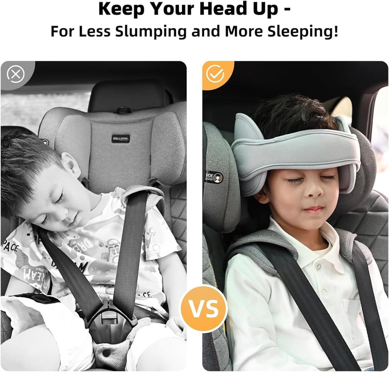 Baby Head Protector Car Seat,Car Seat Accessories for Kids,Car Safety Neck Pillows for Toddler Protection (gery)