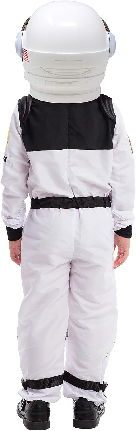 Astronaut NASA Pilot Costume with Movable Visor Helmet for Kids