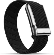 Dado Ultra-soft Nylon Sport Band Compatible with WHOOP 5.0, One, Peak, and Life Breathable, Durable & Secure Fit Strap NOT for Gen 4 - Black/Shinny Silver Connector Life/MG