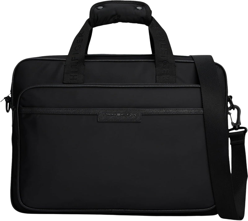 Men's TH REPREVE COMPUTER BAG AM0AM13466 Computer Bag, Black (Black), One Size