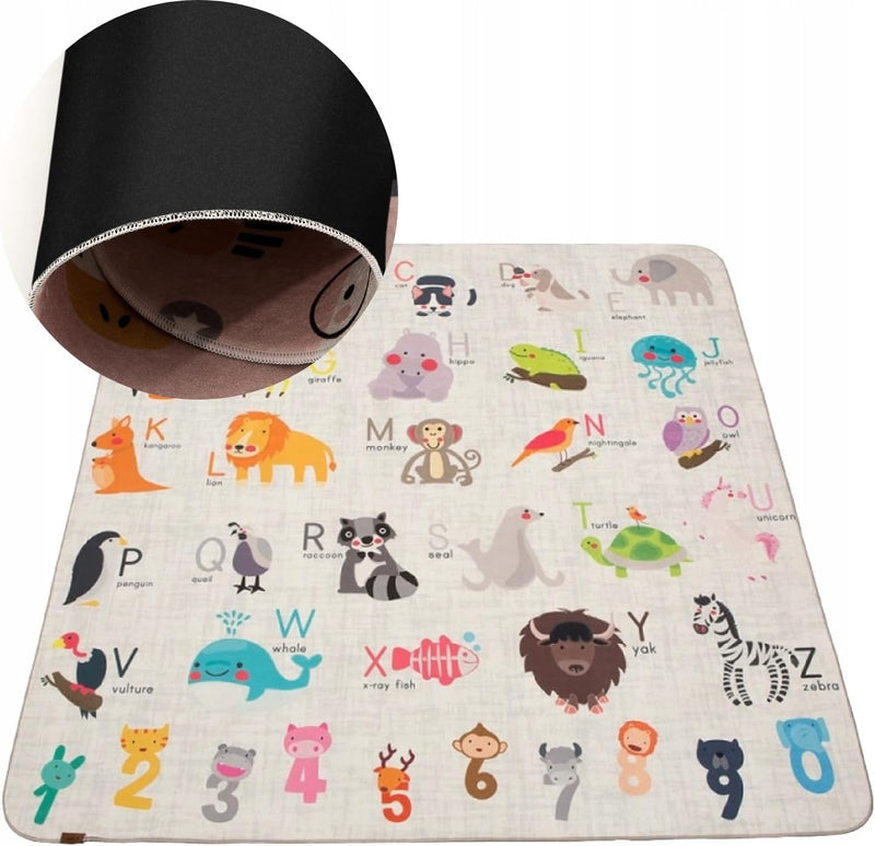 Hamur Home Baby Play Mat Non-slip Play Mat Foldable Crawling Mat Kids Baby Mat 150 X 150 Cm For Kids Room Playroom Washable Machine Washable Kids Carpet (Animals)
