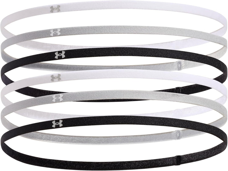 Women's UA Mini Elastic 6-Pack Headbands Black / / Mod Gray OSFM