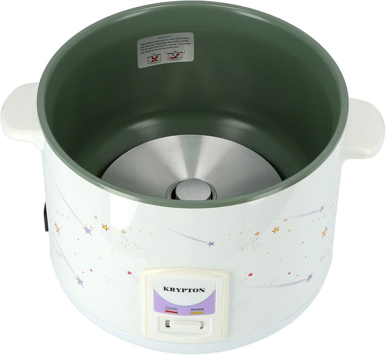 Krypton 1000W 2.8L Rice Cooker With Steamer | Non-Stick Inner Pot, Automatic Cooking, Easy Cleaning, High-Temperature Protection, , Multicolour, Knrc6106"Min 1 year manufacturer warranty"