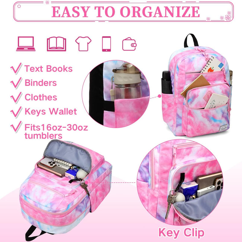 VASCHY School Backpack for Women, Unisex Large Bookbag Schoolbag Casual Daypack for High School/College/Teens/Travel/Work