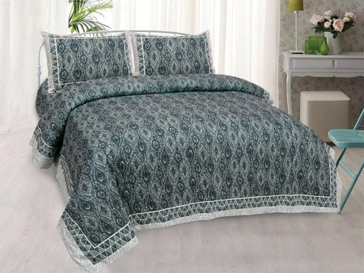 SUFAYA FAB Printed Indian Sanganer Royal Cotton Premium Big Size Bedsheets for Modern Look(100x100) inches with Two Pillow (18x28)