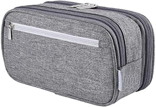 Pencil Case, Large Capacity Pencil Bag Pouch Pen Case Makeup Bag Stationery Desk Organizer with Big Compartments for Boys Girls Middle High School & Office Supplies (Grey)