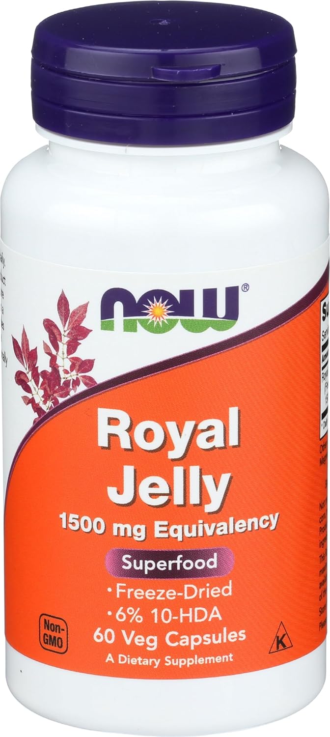 Now Foods Royal Jelly 1500Mg Caps. 60'S Freeze Dried