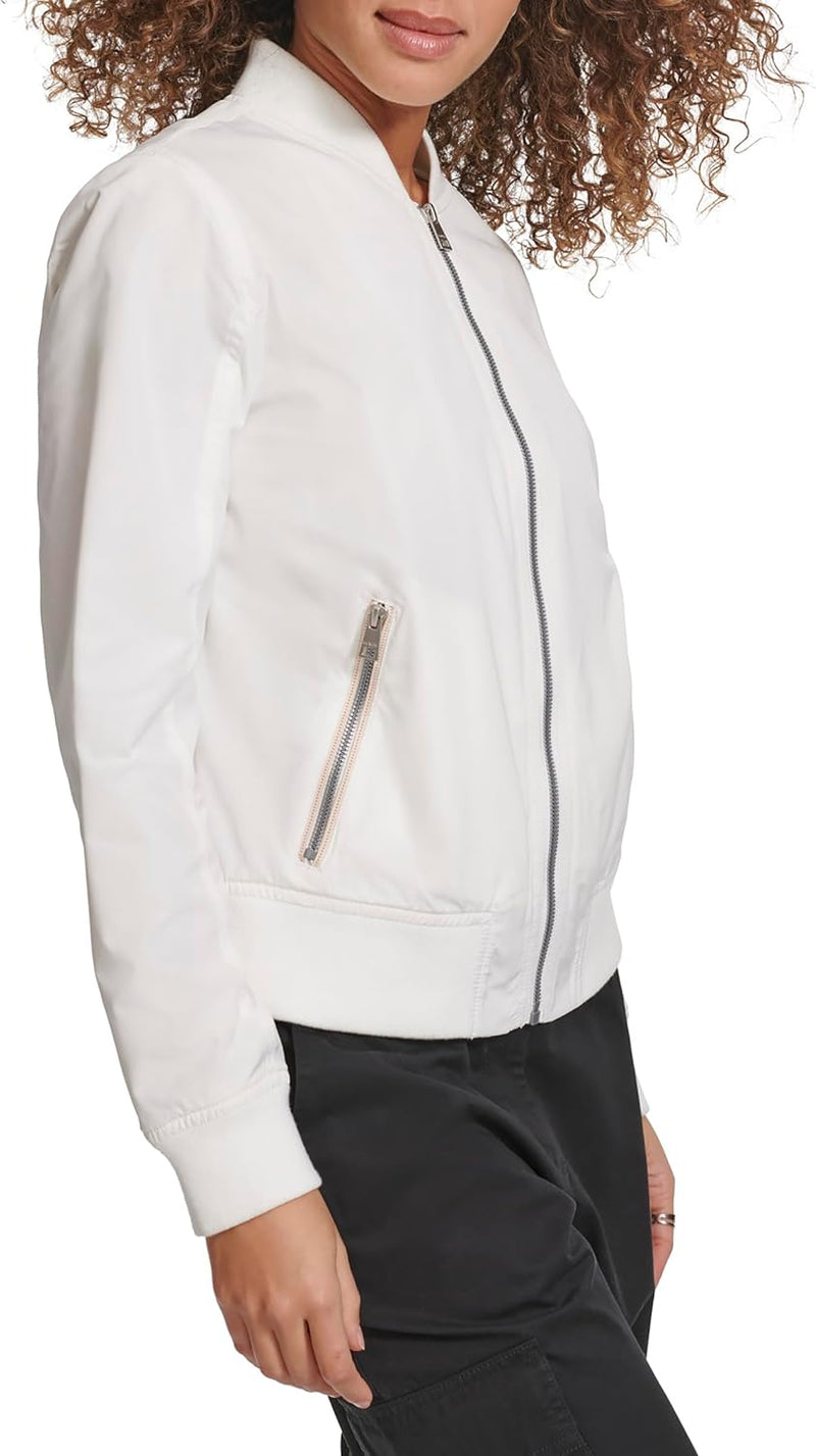 Levi's Women's Women's poly bomber jacket with contrast zipper pockets Jacket