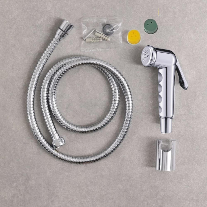 Shattaf Set – Premium Bidet Sprayer for Toilet with 1.2cm Stainless Steel Chrome Hose, Elegant Muslim Shower | trigger bidet |shatafa for toilet UAE