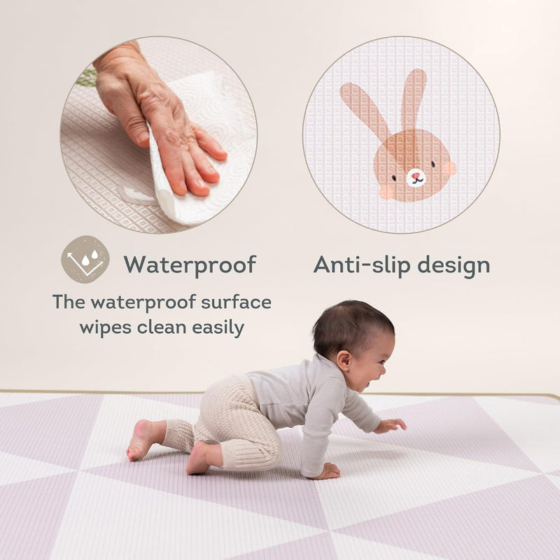 Taf Toys Baby Play Mat - Tummy Time & Crawling Foam Mat with Interlocking Floor Tiles, 72x48 Inches Puzzle - X-Large Play Mat for Infants & Toddlers
