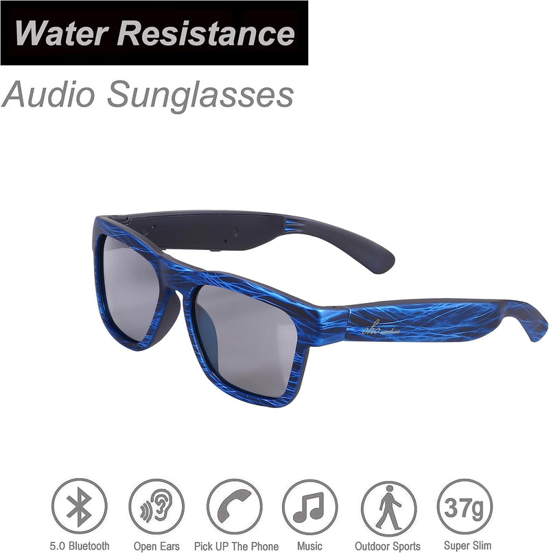 OhO sunshine OhO Bluetooth Sunglasses,Voice Control and Open Ear Style Smart Glasses Listen Music and Calls with Volume UP and Down,Bluetooth 5.0 Audio Glasses and IP44 Waterproof, unisex-adult