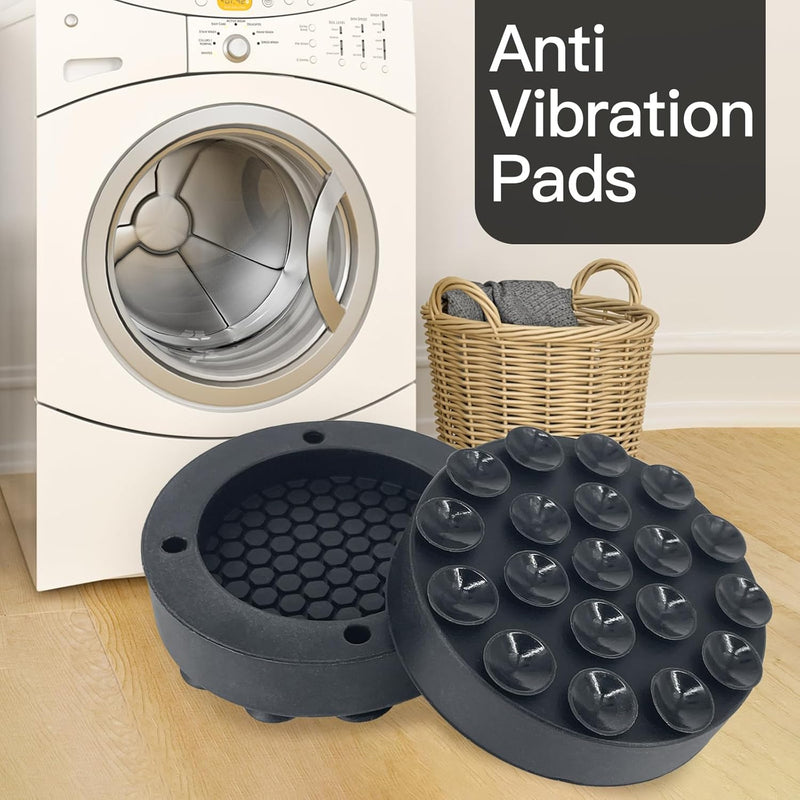 Anti-Vibration Washing Machine Feet Pads, 4 Pack Noise Dampening & Adsorption Suction Cup, Floor Protection Pads Anti Vibration Pad