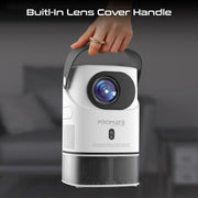 Promate 4K Ultra HD Projector with LCD Technology, 250 ANSI Brightness, Height-Adjustable Telescopic Stand, Auto Keystone Correction, Built-In Speaker Beamer-A250 UK